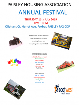 Paisley Housing Association Annual Festival